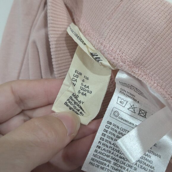 H&M Basic Joggers Sweat Pants Pale Pink Size 6 - Picture 3 of 4